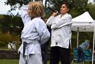 The martial arts students seriously followed their routines to delight the crowds gathered for the demonstration at Fun Day 2018