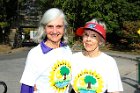 Lally Stowell and Gail McCormick are members of the Beautification Committee that guides volunteers working in the park.