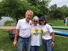 Marshall McCloskey, Sally Hempstead, and Ruth Slotnick were happy to assist with outreach and grooming planting beds on the July Work Day.