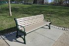 The original bench donated in memory of long-time FSPP member, Enid Caldwell, has been replaced by a new, more durable bench at Linwood Circle where she loved to sit.
