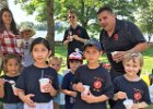 Charles DiVirgilio, Zhen Ren Chuan Martial Arts, treated student workers, parents, and Park visitors to delicious soft vanilla ice cream to give them energy for their community service activities in the Park on the beautiful July workday