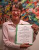 Betsy Leondar-Wright was happy to receive a Good Citizen’s Award for her many years as FSPP Park Activities Chair.