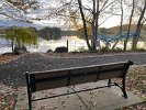 View from the new bench dedicated in honor of Soroj Khargharia by Family and the Friends of Spy Pond Park