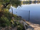 New fencing was installed to protect the erosion control project and plants that need to be isolated to flourish along the Spy Pond Park shoreline.