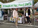 Lauren Bonilla, Outreach and Communications Chair, set up a great booth for Town Day and talked to passersby at Arlington’s Town Day detailing projects, answering questions about the Friends of Spy Pond Park and selling t-shirts and “Ice Business” booklets all day.