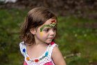 Winnie Burke was happy with the little monkey face painted on her forehead.