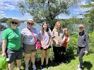 Agathe Schaeffer, working towards earning the Girl Scout Silver Award, held an orientation meeting in SPP on June 8 with volunteers of her watering team.