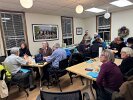 FSPP members gathered to share a potluck dinner and view the speakers’ presentation at the Mystic River Watershed Association’s office before the 2025 Annual Meeting.