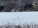 A lonely snowperson may have been thinking “land ho!”