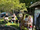 The Lokensgard Blechblaser brass band tooted their horns, filling the park with music, adding energy and joy to everyone’s delight.